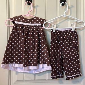 Carter’s brown polka dot 3 piece set